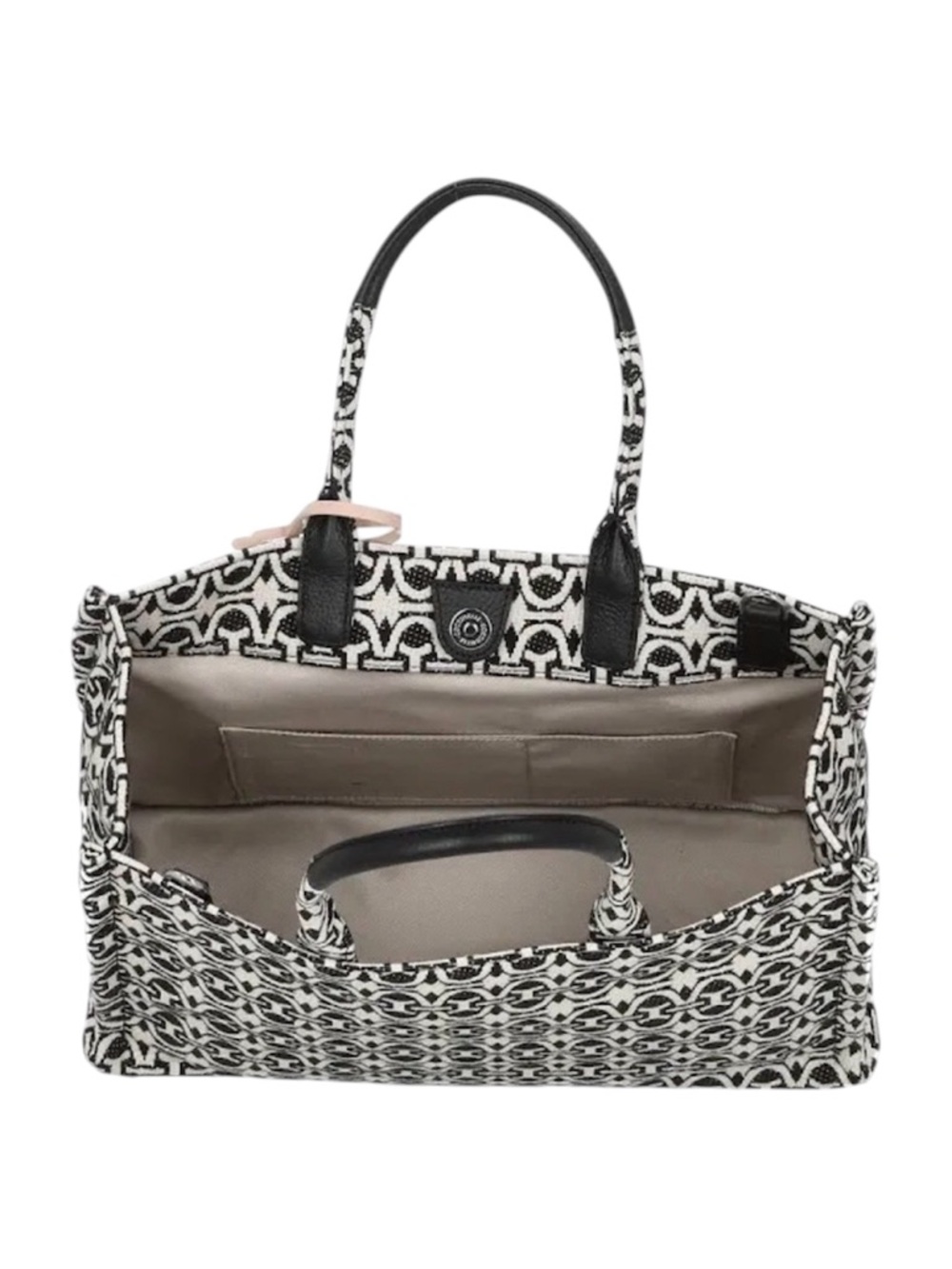 LIKE NEW Coccinelle Never Without Monogram Jacquar Tote in Multi/Noir - Picture 5 of 16